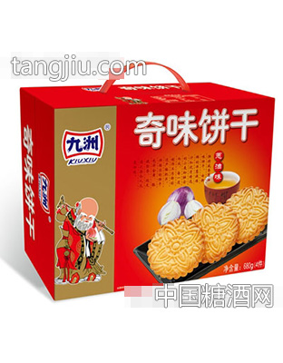 九洲680g葱油味奇味饼干