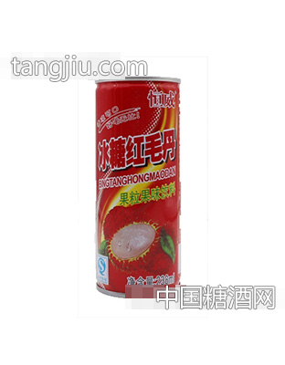 恒威冰糖红毛丹果粒果味饮料238ml