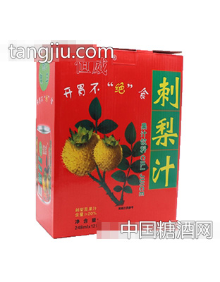 恒威刺梨汁果汁饮料248mlx12罐箱装