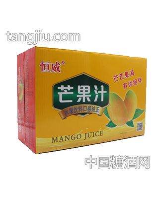 恒威芒果汁果粒果味饮料箱装