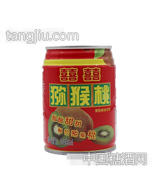 囍囍猕猴桃果粒果汁饮料248ml