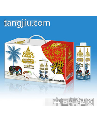 金满湾泰式生榨椰子汁植物蛋白饮料600mlx6瓶