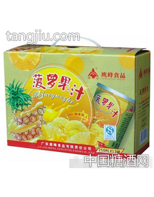 鹰峰250克菠萝果汁箱装