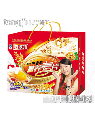 汉鸣无蔗糖中老年营养麦片礼盒