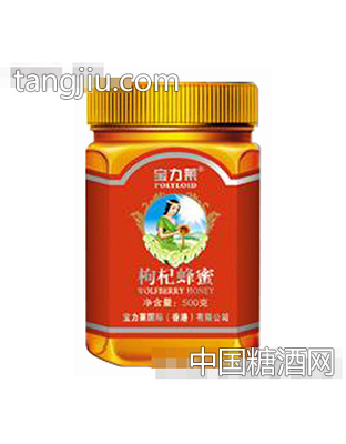 宝力莱枸杞蜂蜜500g玻璃瓶