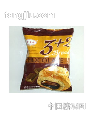 吉盛园3+2巧克力夹心面包110g