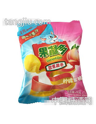 果凝多双果凝卷柠檬蜜桃