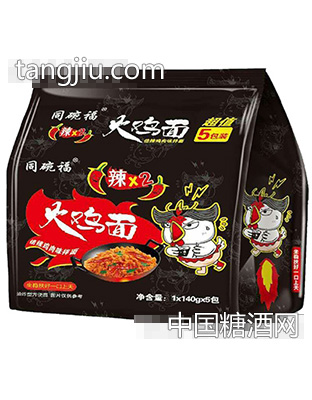 同碗福火鸡面鸡肉味拌面1x140gx5包