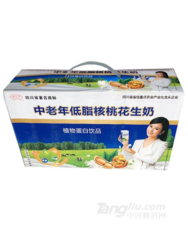 中老年低脂核桃花生奶箱装