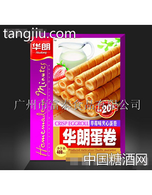 400g草莓味夹心蛋卷