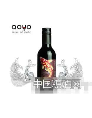 智利傲鱼梅洛干红葡萄酒2014年187ml
