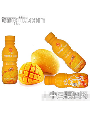 广臻我们喝芒果汁饮料