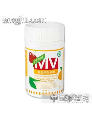 优信天然风复合果粉多维咀嚼片