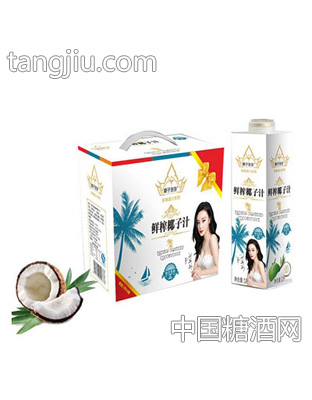 椰子泡泡生榨椰子汁1Lx8瓶椰汁