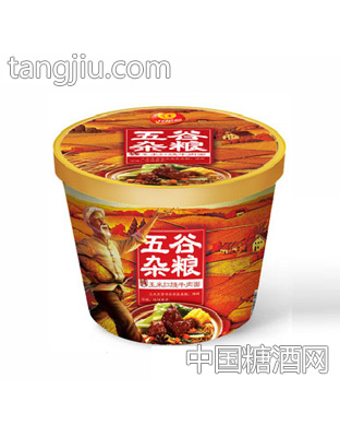 好粮新五谷杂粮玉米红烧牛肉面