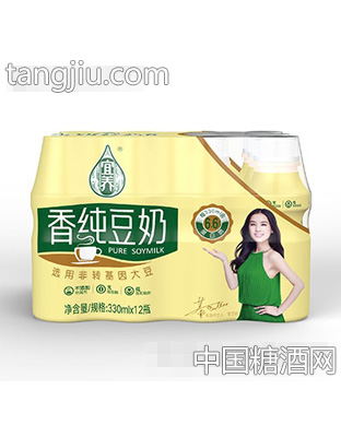 宜养香纯豆奶瓶装膜包330mlx12瓶