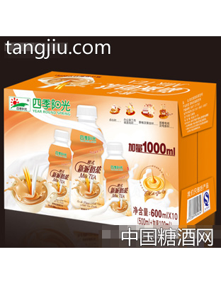 600ml×10瓶四季阳光欧式新派奶茶