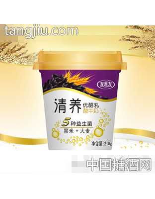 清养优酪乳“黑米+大麦”酸牛奶