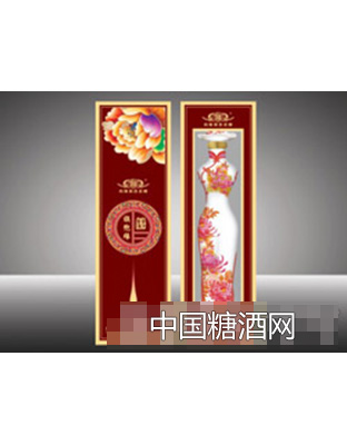 金沙回沙旗袍缘酒第三代53度（雏菊）