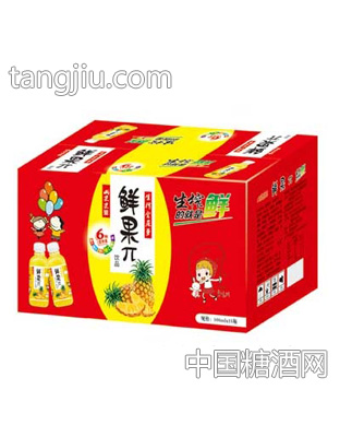鲜果π生榨菠萝汁饮料500mlx15瓶