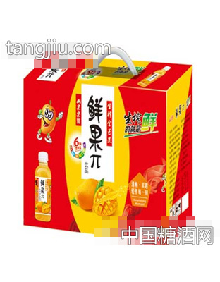 鲜果π生榨芒果汁饮料500mlx8瓶