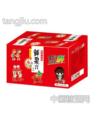 鲜果π生榨山楂汁饮料500mlx15瓶