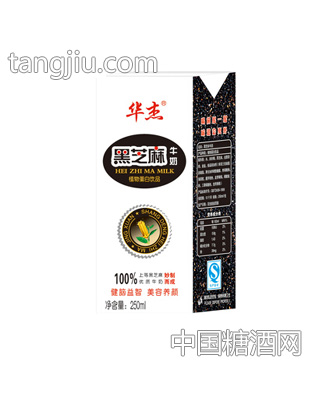 华杰250ml盒装黑芝麻牛奶