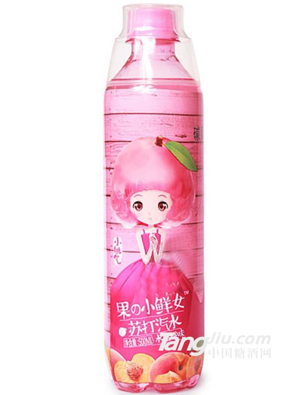 碱易 水蜜桃味苏打汽水 500mL