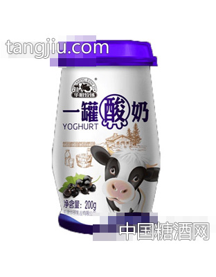 一罐酸奶蓝莓味华明牧场