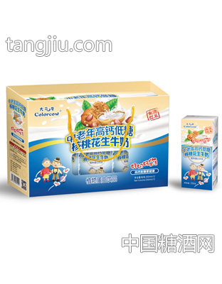 大花牛中老年高钙低糖核桃花生牛奶