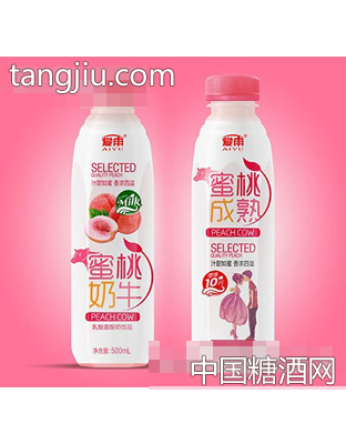 爱雨蜜桃牛奶500ml