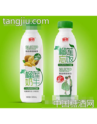 爱雨榴莲牛奶500ml