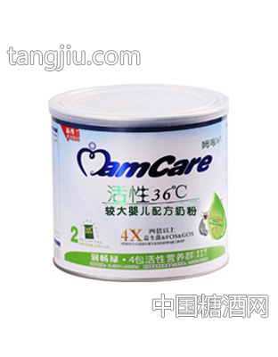 姆咔活性36℃润畅绿较大奶粉2段212g