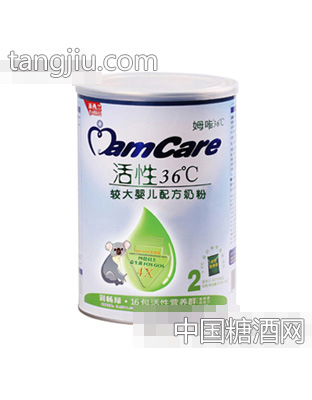 姆咔活性36℃润畅绿较大奶粉2段848g