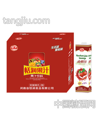 恬润山楂汁饮料1L