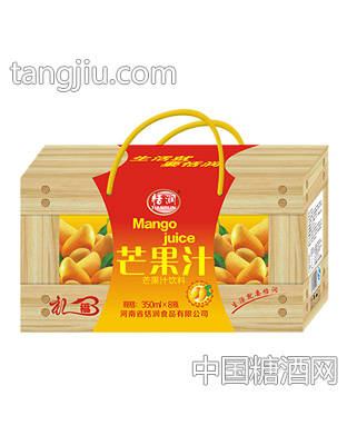 350mlx8恬润芒果汁木纹礼盒