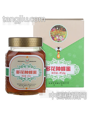 卓津蜂业多花种蜂蜜450g瓶