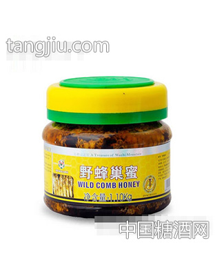 卓津蜂业野蜂巢蜜1100g罐
