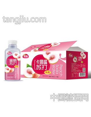团友蜜桃无气苏打水饮料500ml
