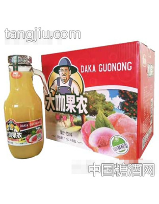 大咖果农蜜桃饮料1.5Lx6瓶