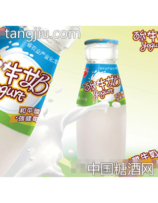 和平瓶装酸牛奶