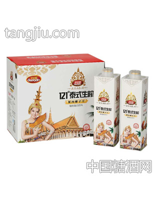 千层源121°泰式生榨果肉椰子汁1L（方盒）
