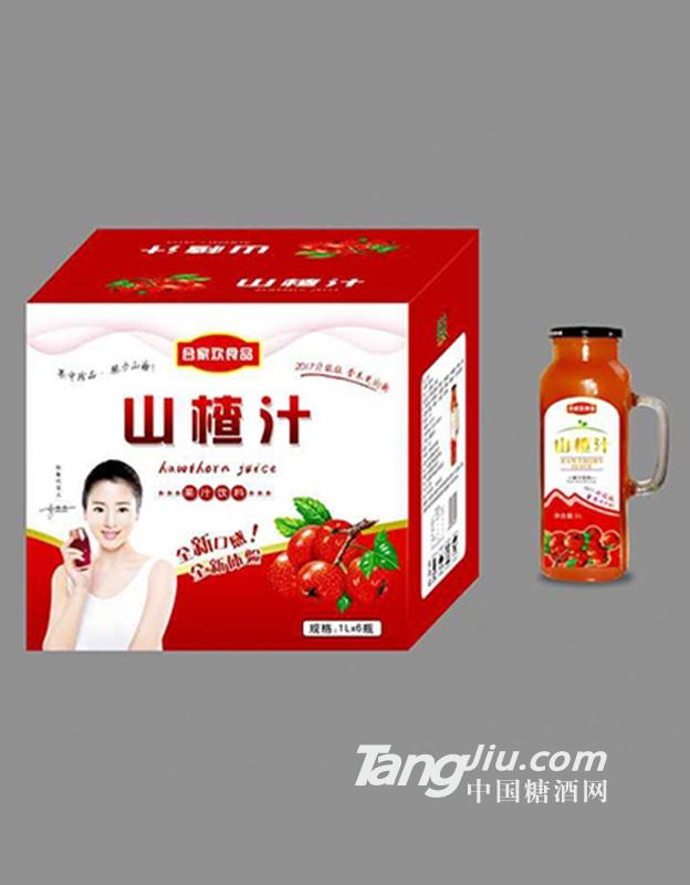 合家欢食品山楂汁1Lx6瓶