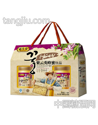 惠生堂紫云英蜂蜜饮品礼盒500g×2瓶