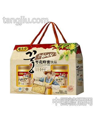 惠生堂枣花蜂蜜饮品礼盒500g×2瓶