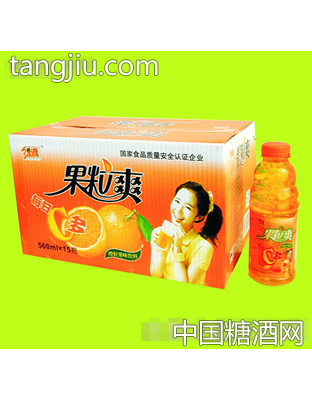 绿源果粒爽橙粒果味饮料