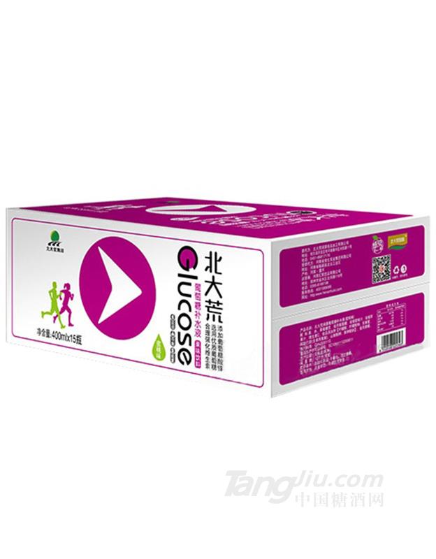 北大荒葡萄糖补水液蜜桃味果味饮料箱装400MLx15瓶