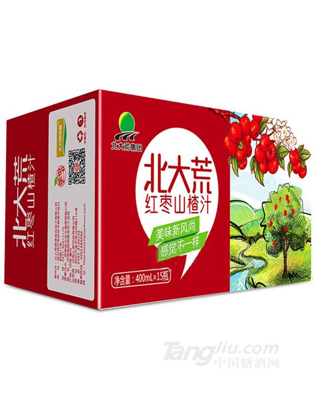 北大荒红枣山楂汁果汁饮料 箱装 400MLx15瓶