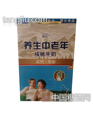 鸿元养生中老年核桃牛奶礼品袋