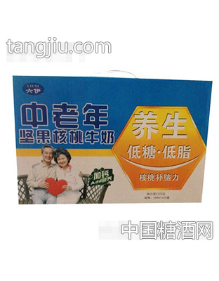 六伊中老年坚果核桃牛奶箱装